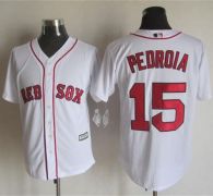 Boston Red Sox #15 Dustin Pedroia White New Cool Base Stitched MLB Jersey