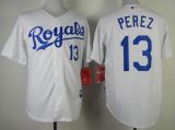 Kansas City Royals -13 Salvador Perez White Cool Base Stitched MLB Jersey