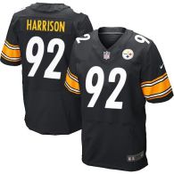 Nike Pittsburgh Steelers #92 James Harrison Black Team Color Men's Stitched NFL Elite Jersey