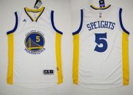 Revolution 30 Golden State Warriors -5 Marreese Speights White Stitched NBA Jersey