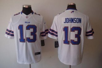 Nike Bills -13 Steve Johnson White Stitched NFL Limited Jersey
