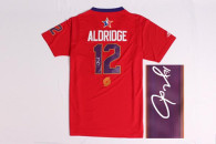 Autographed 2014 NBA All Star Portland Trail Blazers -12 LaMarcus Aldridge Red Jerseys