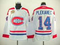 Montreal Canadiens -14 Tomas Plekanec Stitched White Heritage Classic Style NHL Jersey