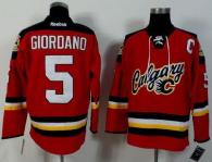 Calgary Flames -5 Mark Giordano Red Alternate Stitched NHL Jersey