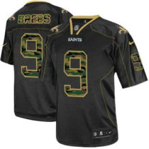 Nike Saints -9 Drew Brees Black Stitched NFL Elite Camo Fashion Jersey