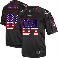 Nike Falcons -84 Roddy White Black Men's Stitched NFL Elite USA Flag Fashion Jersey
