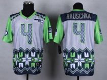 Nike Seattle Seahawks #4 Steven Hauschka Grey Men‘s Stitched NFL Elite Noble Fashion Jersey