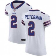 Nike Bills -2 Nathan Peterman White Stitched NFL Vapor Untouchable Elite Jersey