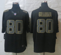 NEW NFL New Orleans Saints 80 Jimmy Graham Black Jerseys(Impact Limited)