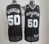 Revolution 30 San Antonio Spurs -50 David Robinson Black Stitched NBA Jersey