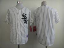 Chicago White Sox Blank White Black Strip Stitched MLB Jersey