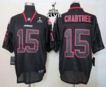 Nike San Francisco 49ers #15 Michael Crabtree Lights Out Black Super Bowl XLVII Men‘s Stitched NFL E