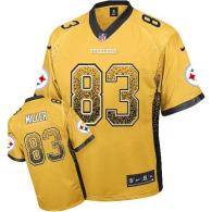 Nike Pittsburgh Steelers #83 Heath Miller Gold Men's Stitched NFL Elite Drift Fashion Jersey