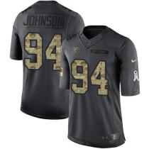 Tennessee Titans -94 Austin Johnson Nike Anthracite 2016 Salute to Service Jersey