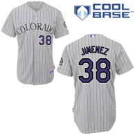 Colorado Rockies -38 Ubaldo Jimenez Grey Cool Base Stitched MLB Jersey