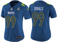 WOMEN'S NFC 2017 PRO BOWL LOS ANGELES RAMS #99 AARON DONALD BLUE GAME JERSEY