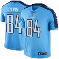 Nike Titans -84 Corey Davis Light Blue Stitched NFL Limited Rush Jersey