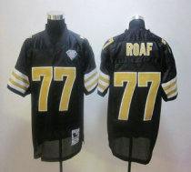 Mitchell And Ness Saints -77 Willie Roaf Black Stitched NFL Jersey