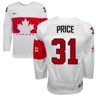 Olympic 2014 CA 31 Carey Price White Stitched NHL Jersey
