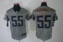 Nike St Louis Rams -55 James Laurinaitis Grey Shadow Men's Stitched NFL Elite Jersey
