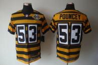 Nike Pittsburgh Steelers #53 Maurkice Pouncey Yellow Black Alternate 80TH Throwback Men's Stitched N