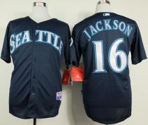 Seattle Mariners #16 Austin Jackson Navy Blue Cool Base Stitched MLB Jersey