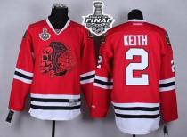 Chicago Blackhawks -2 Duncan Keith Red Red Skull 2015 Stanley Cup Stitched NHL Jersey