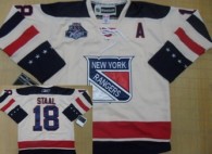 New York Rangers -18 Marc Staal White Stitched 2012 Winter Classic NHL Jersey