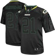 Nike Green Bay Packers #21 Ha Ha Clinton-Dix Lights Out Black Men's Stitched NFL Elite Jersey