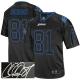 Nike Detroit Lions #81 Calvin Johnson Lights Out Black Men's Stitched NFL Elite Autographed Jersey