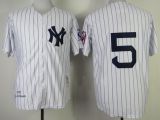 Mitchell And Ness 1939 New York Yankees -5 Joe DiMaggio White Throwback Stitched MLB Jersey