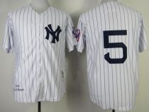 Mitchell And Ness 1939 New York Yankees -5 Joe DiMaggio White Throwback Stitched MLB Jersey