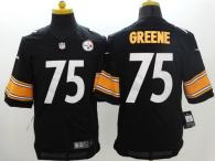 Nike Pittsburgh Steelers #75 Joe Greene Black Team Color Men's Stitched NFL Elite Jersey