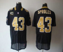 Nike Saints -43 Darren Sproles Black Team Color With C Patch Stitched NFL Elite Jersey