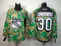 New York Rangers -30 Henrik Lundqvist Camo Veterans Day Practice Stitched NHL Jersey