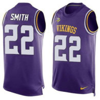 Nike Minnesota Vikings -22 Harrison Smith Purple Team Color Stitched NFL Limited Tank Top Jersey