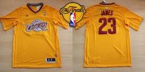 Cleveland Cavaliers -23 LeBron James Yellow Throwback Short Sleeve The Finals Patch Stitched NBA Jer