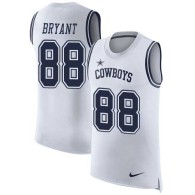 Nike Cowboys -88 Dez Bryant White Stitched NFL Limited Rush Tank Top Jersey