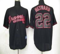 Atlanta Braves #22 Jason Heyward Black Fashion Stitched MLB Jersey