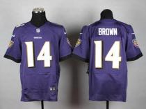 Nike Ravens -14 Marlon Brown Purple Team Color Men's Stitched NFL New Elite Jersey