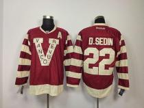 Vancouver Canucks -22 Daniel Sedin Red Stitched NHL Jersey