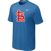 MLB St Louis Cardinals Heathered light Blue Nike Blended T-Shirt