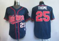 Minnesota Twins -25 Jim Thome Blue Cool Base Stitched MLB Jersey