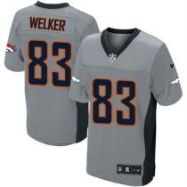 Nike Denver Broncos #83 Wes Welker Grey Shadow Men's Stitched NFL Elite Jersey