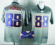 Autographed Nike Denver Broncos #88 Demaryius Thomas Grey Shadow Men's Stitched NFL Elite Jersey