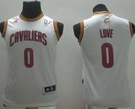 Revolution 30 Cleveland Cavaliers #0 Kevin Love White Stitched Youth NBA Jersey