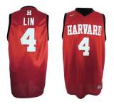 New York Knicks -4 Jeremy Lin Red Harvard University Stitched NBA Jersey