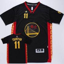 Golden State Warriors -11 Klay Thompson Black Slate Chinese New Year Stitched NBA Jersey