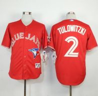 Toronto Blue Jays #2 Troy Tulowitzki Red Canada Day Stitched MLB Jersey