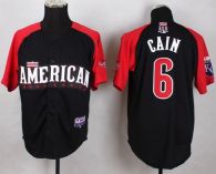Kansas City Royals -6 Lorenzo Cain Black 2015 All-Star American League Stitched MLB Jersey